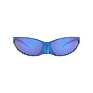 Balenciaga Shield-Frame Alluminium Sunglasses Blue Unisex-Adult